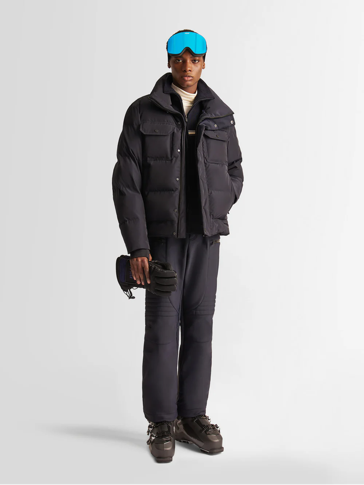 Donkerblauwe puffer jacket met opgestikte zakken Carlo Fusalp