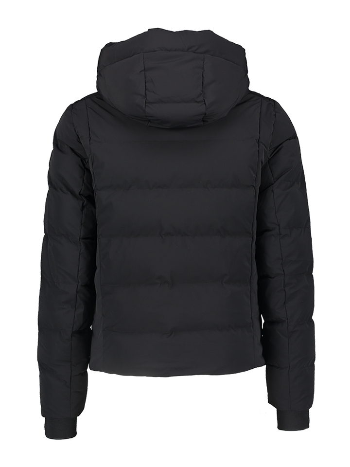 Zwarte puffer jacket met rits en kap Constant Fusalp 