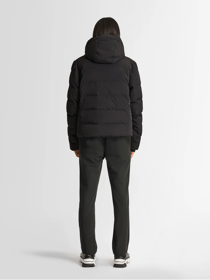 Zwarte puffer jacket met rits en kap Constant Fusalp 