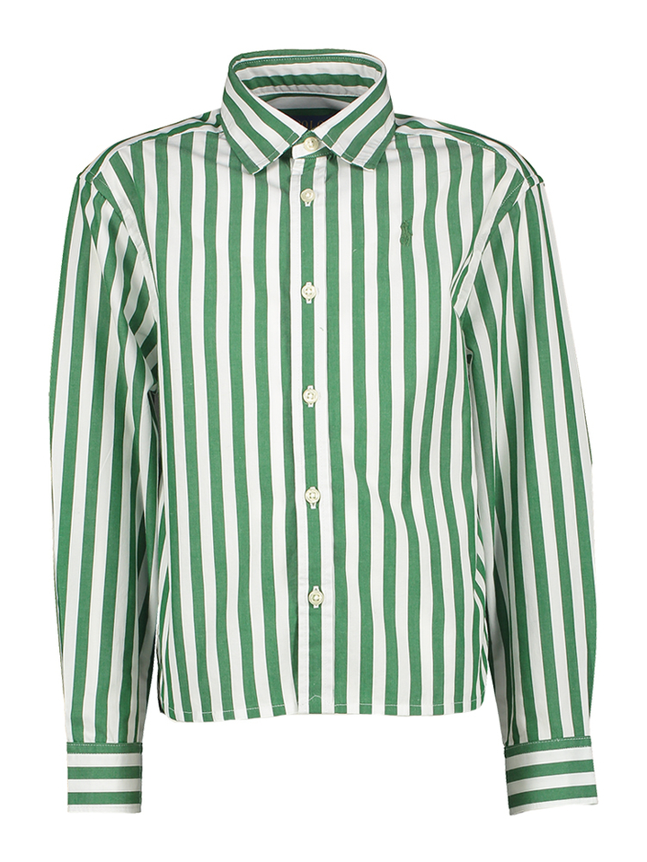 Groen wit gestreepte bloes Ralph Lauren