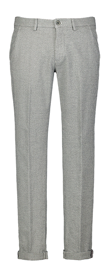 Grijze lange broek met pied de poule Mason's