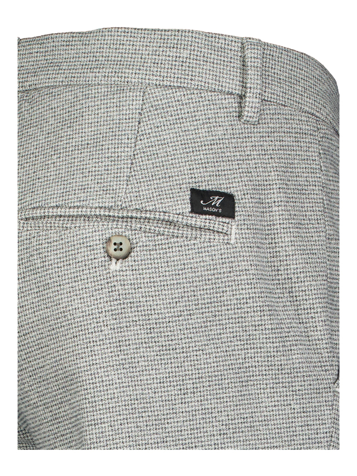 Grijze lange broek met pied de poule Mason's