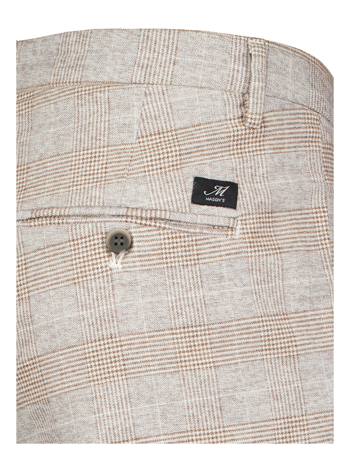 Beige geruite broek Masons