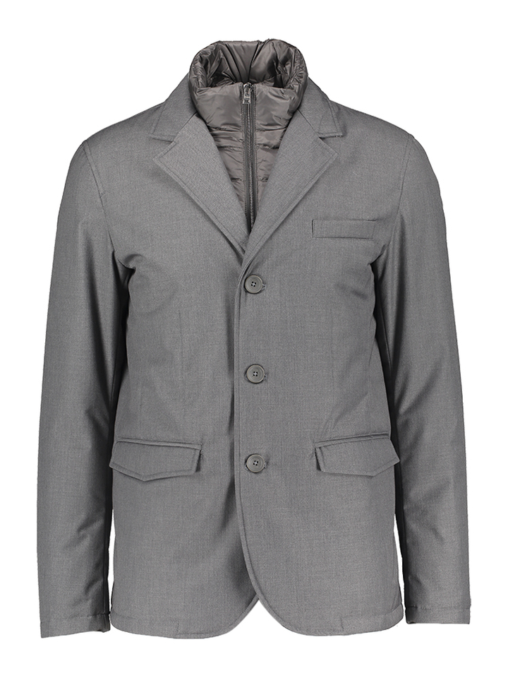 Grijze jas met afneembare binnenkant Herno