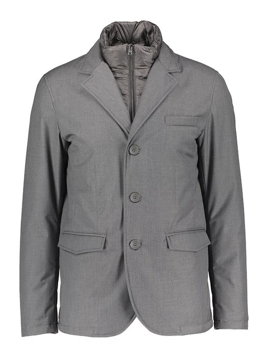 Grijze jas met afneembare binnenkant Herno