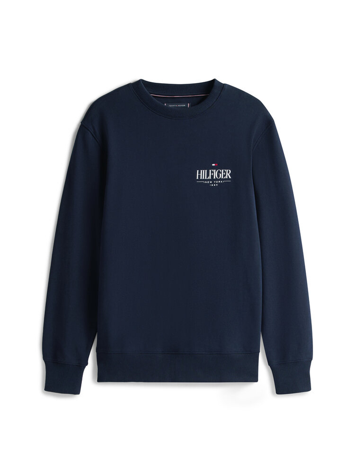 Donkerblauwe sweater met ronde hals Tommy Hilfiger