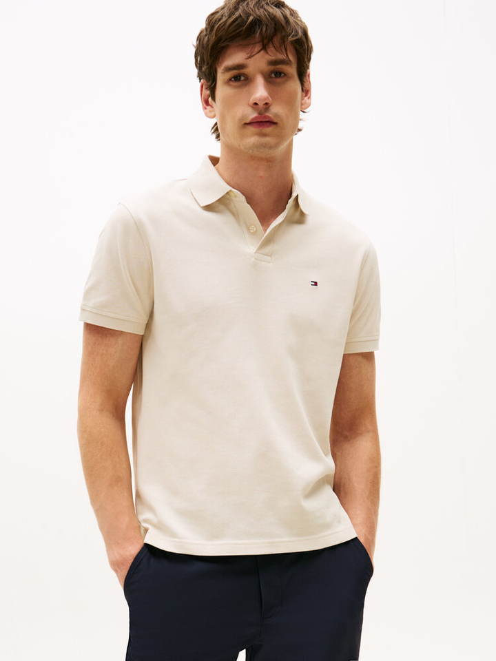 Beige polo met korte mouwen Tommy Hilfiger 