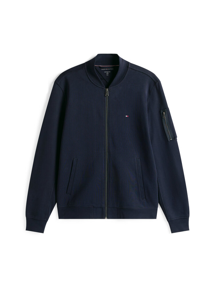 Blauwe cardigan met rits Tommy Hilfiger
