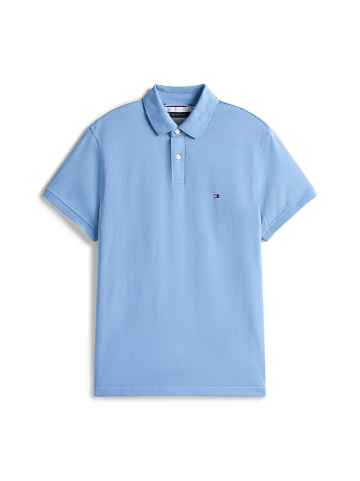 Lichtblauwe polo met kort mouwen Tommy Hilfiger