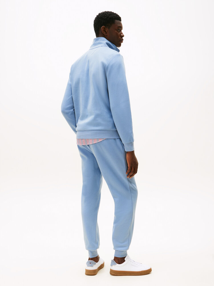 Lichtblauwe cardigan met korte rits Tommy Hilfiger