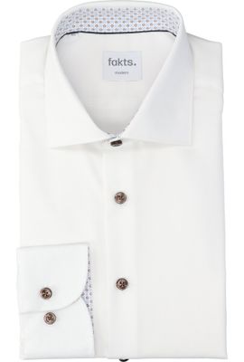 Wit katoenen hemd (comfort fit) met lange mouwen Fakts