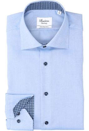 Stenströms Light blue katoenen hemd ( regular fit) met extra lange mouwen Stentröms