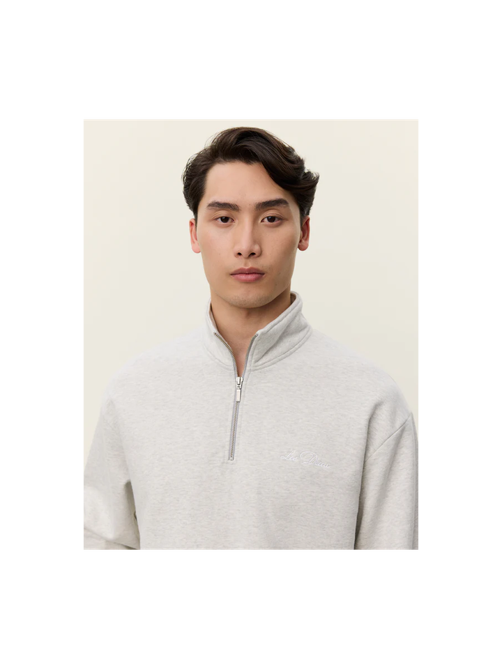 Grijzee sweater met ritssluiting Les Deux 