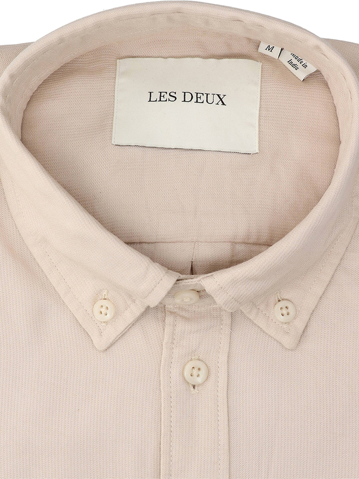 Beige katoenen hemd (regular fit) met lange mouwen Les Deux