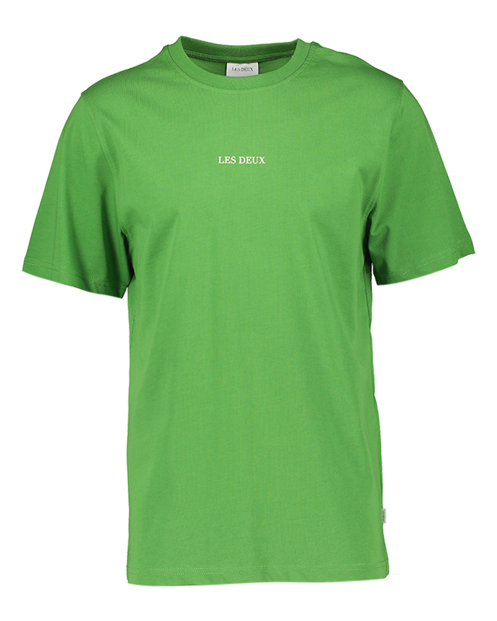 Groene t-shirt met ronde hals en korte mouwen Les Deux