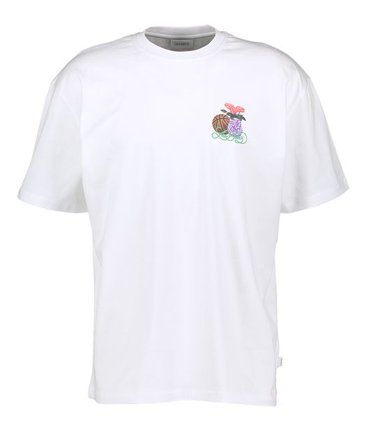 Witte T-shirt met opdruk achteraan Les Deux