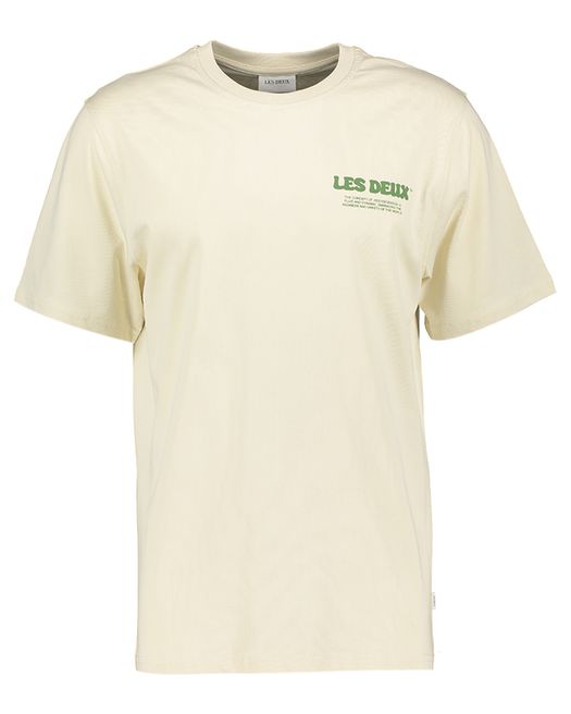 Beige t-shirt groene opdruk Les Deux