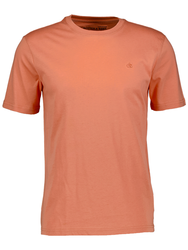 Oranje kleurige t-shirt met logo Scotch & Soda
