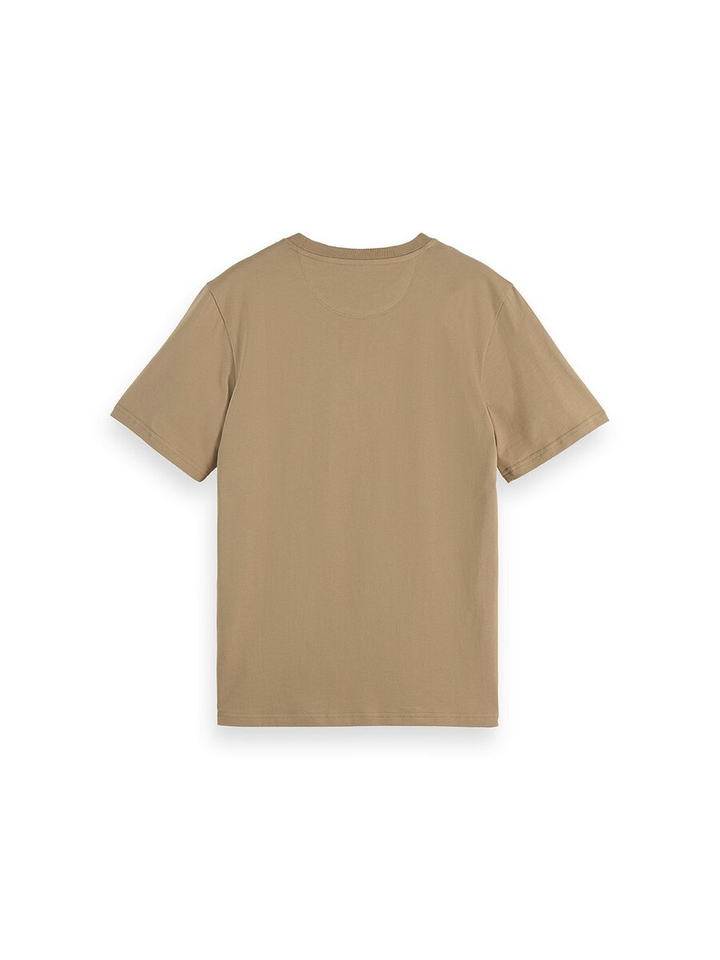 Camel kleurige t-shirt Scotch&Soda
