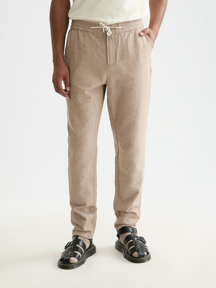 Beige katoenen broek met linnen Scotch&Soda 