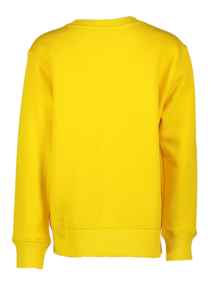 Gele sweater met blauw merklogo Ralph Lauren