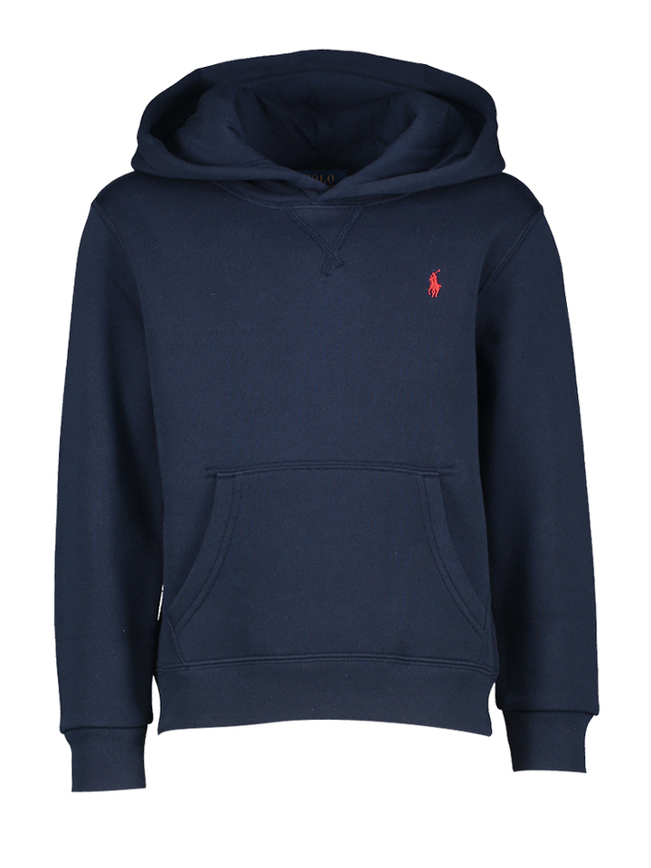 Donkerblauwe hoodie met rood merklogo Ralph Lauren