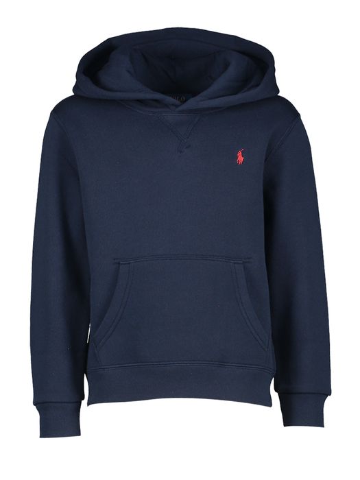 Donkerblauwe hoodie met rood merklogo Ralph Lauren