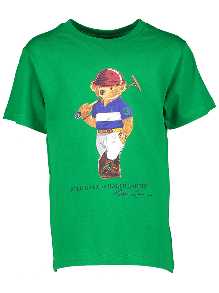Groenen katoenen t-shirt met beer Ralph Lauren 