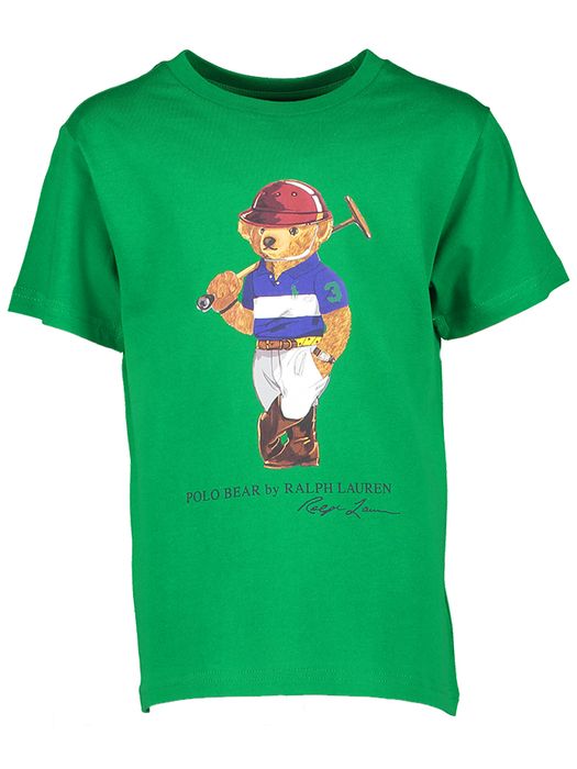 Groenen katoenen t-shirt met beer Ralph Lauren
