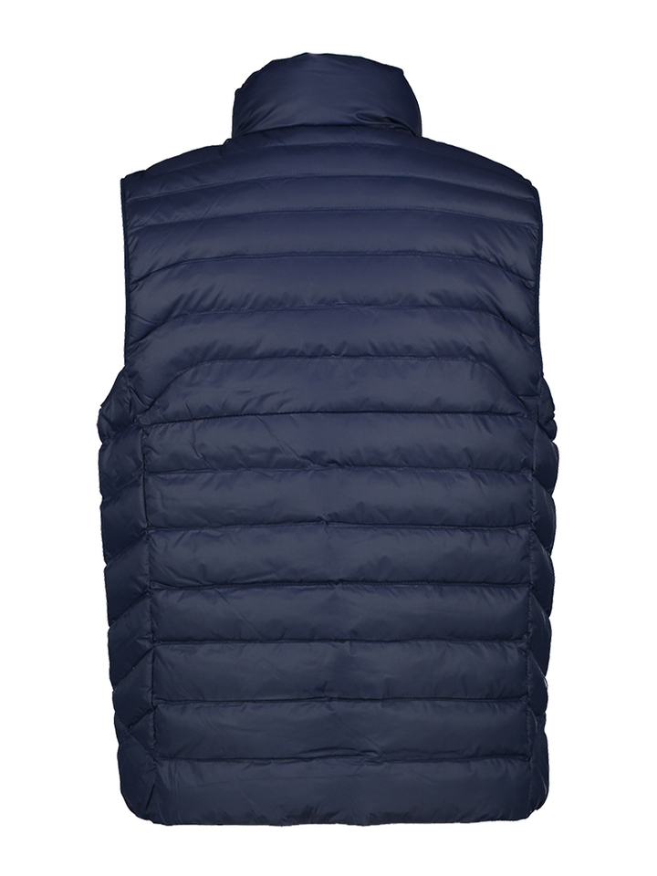 Blauwe bodywarmer met rood merklogo Ralph Lauren