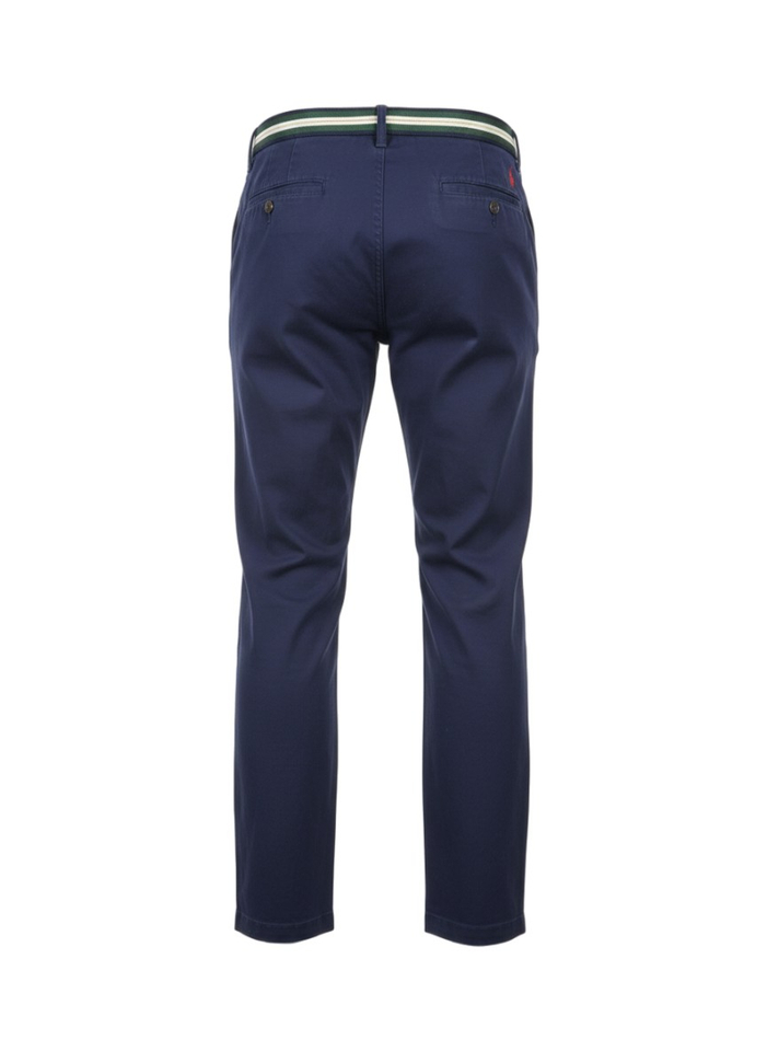 Donkerblauwe broek met riem Ralph Lauren