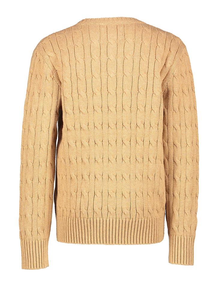 Camel kleurige trui met logo Ralph Lauren