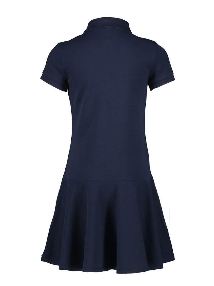 Donkerblauwe jurk met polo kraag Ralph Lauren