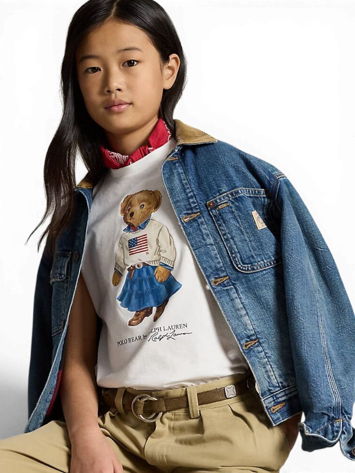 Witte T-shirt met opdruk Ralph Lauren