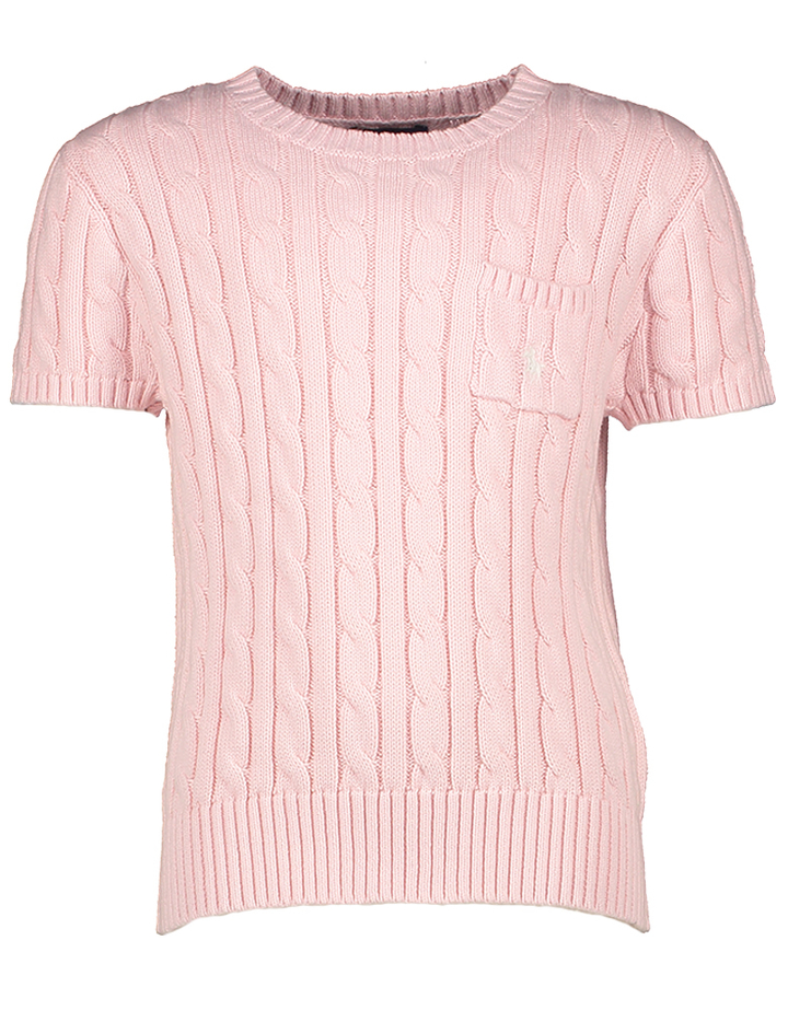 Roze trui met kabel Ralph Lauren