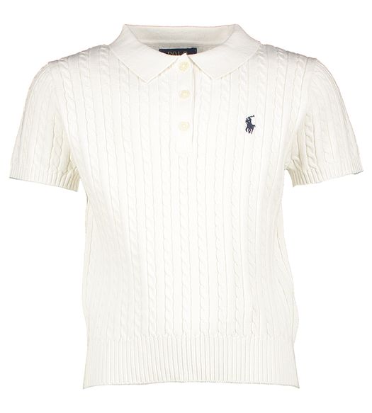 Ecru polo met kabel Ralph Lauren