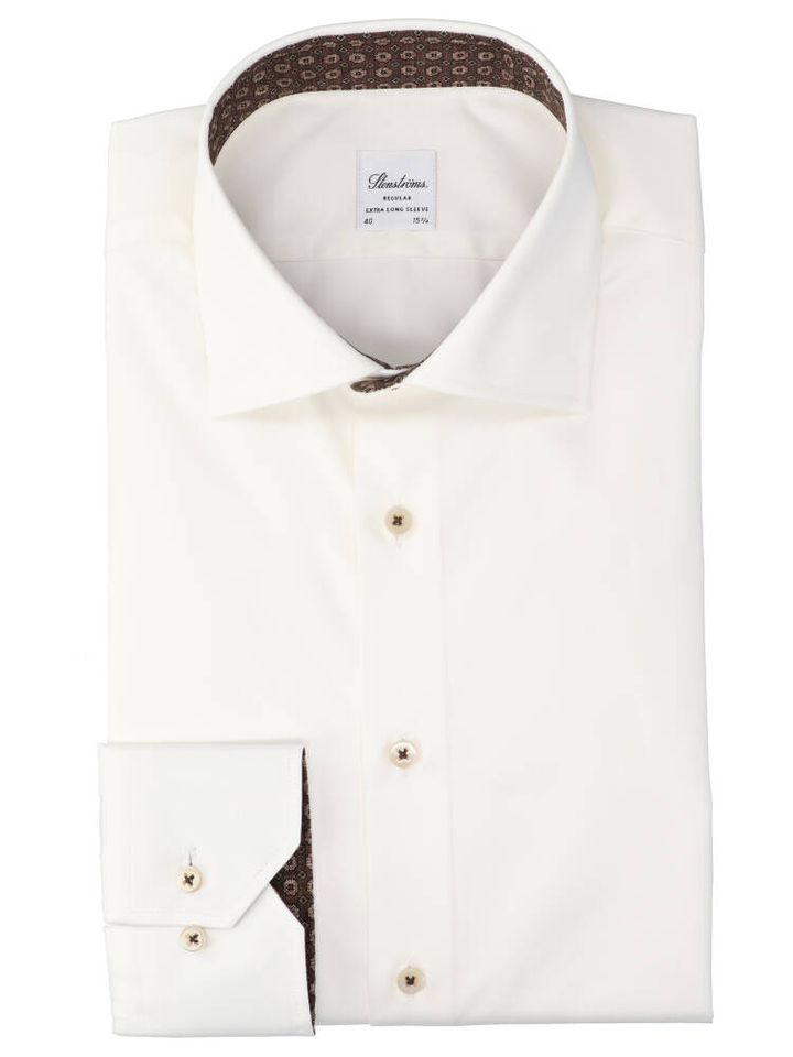 Creme kleurig katoenen hemd (regular fit) Stenstroms