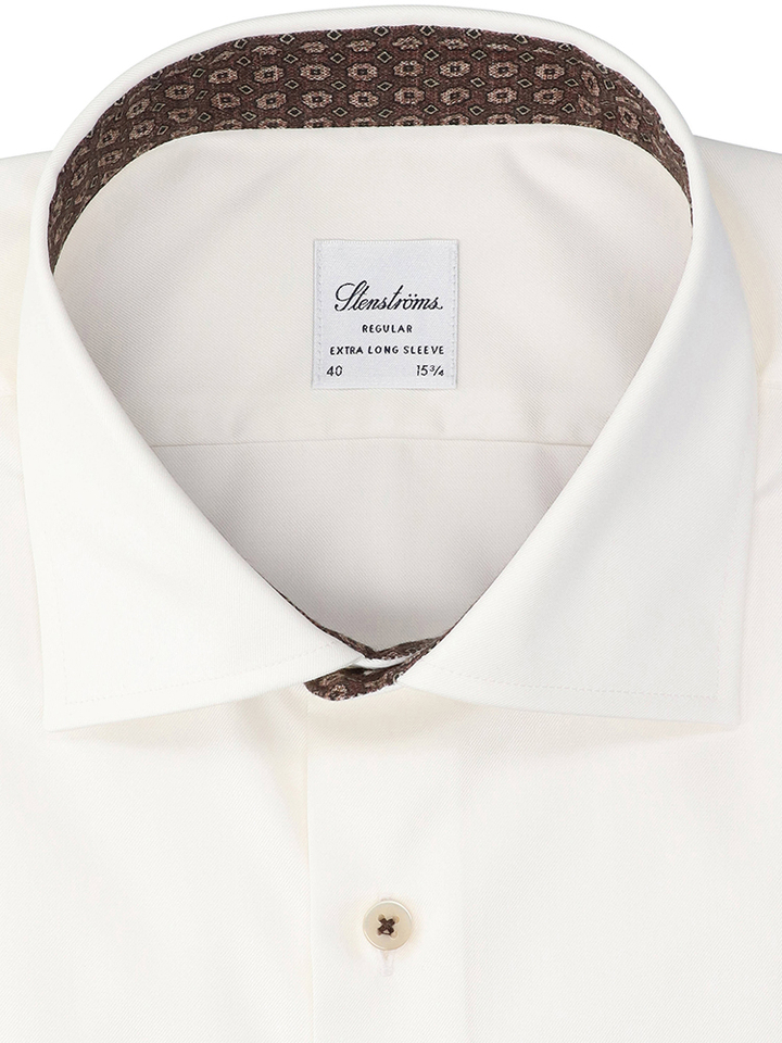 Creme kleurig katoenen hemd (regular fit) Stenstroms