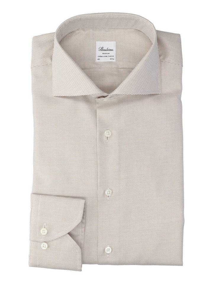 Wit katoenen hemd met fijne print Stenstroms