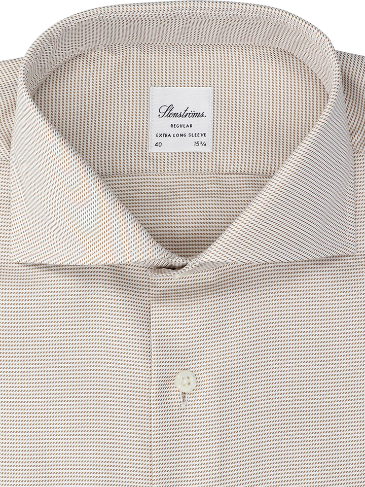 Wit katoenen hemd met fijne print Stenstroms