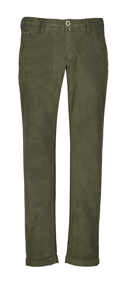 Groene broek in ribfluweel Jacob Cohen 