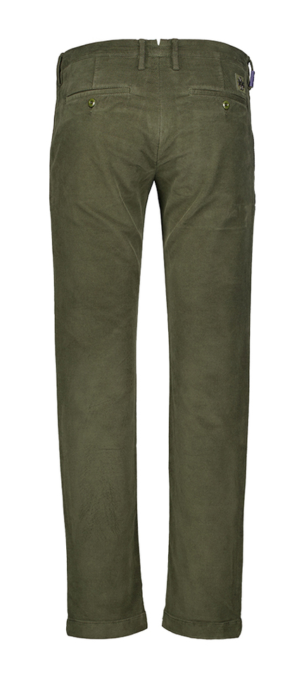 Groene broek in ribfluweel Jacob Cohen 