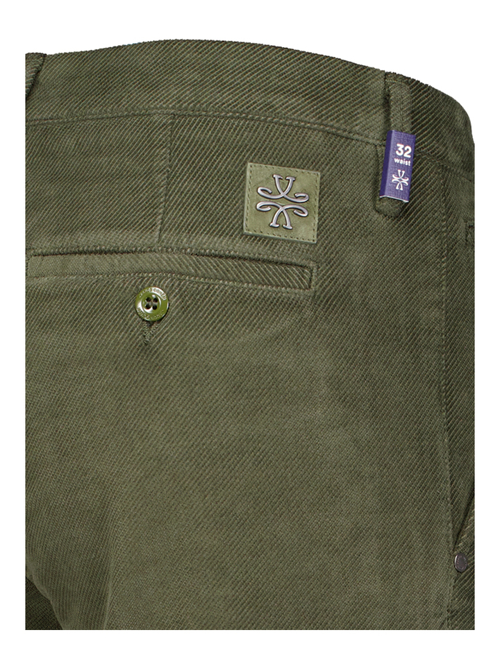 Groene broek in ribfluweel Jacob Cohen 