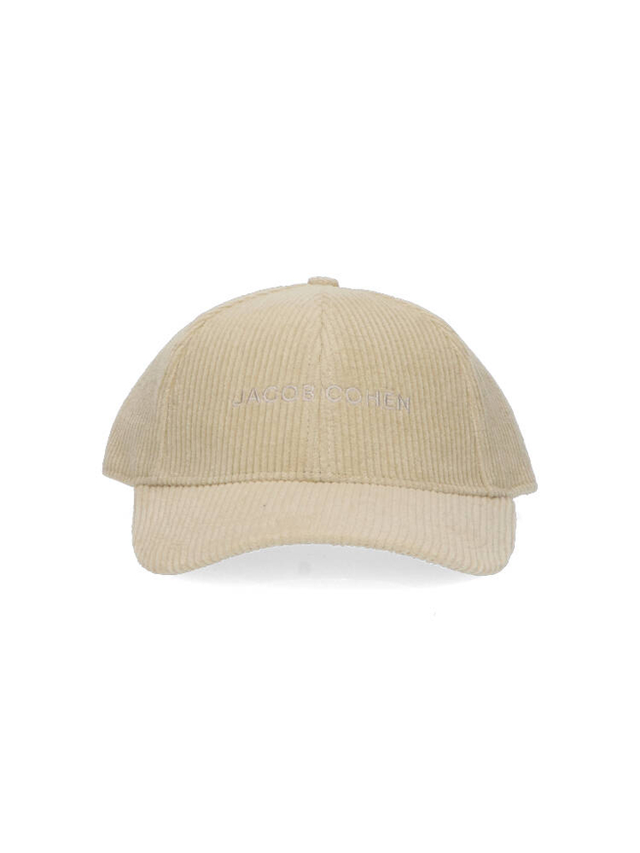 Light beige ripfluwelen pet Jacob Cohen 