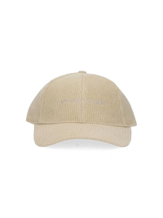 Light beige ripfluwelen pet Jacob Cohen