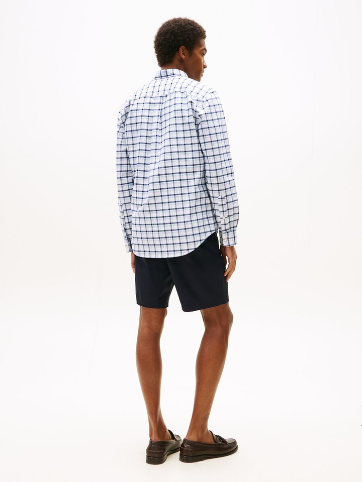 Blauw geruit katoenen hemd Tommy Hilfiger 