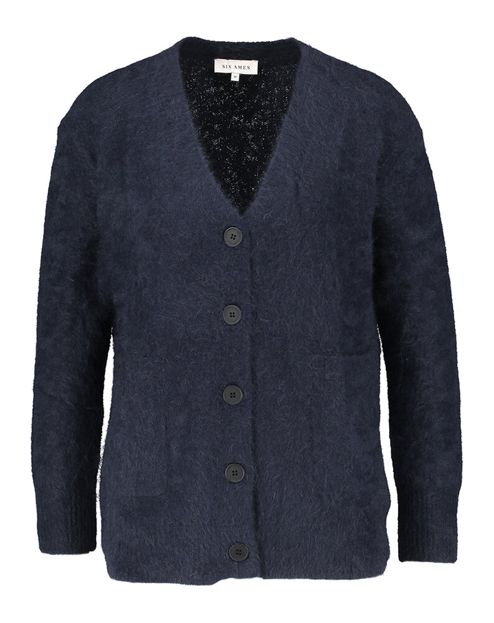 Donklerblauwe wollen gilet Allyana Six Ames