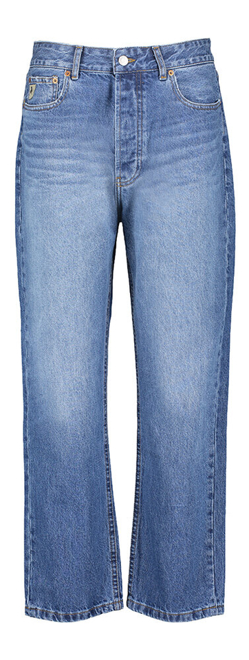 Blauwe dad fit jeans met hoge taille Dana Lois 