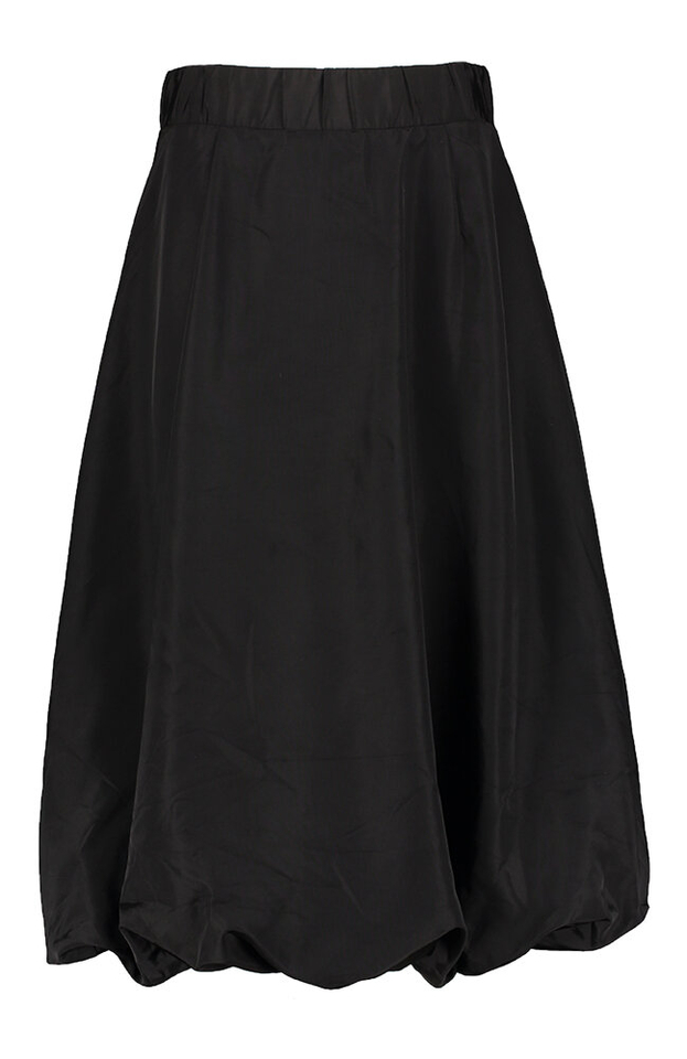 Zwarte halflange pofrok met korte rits Co'Couture