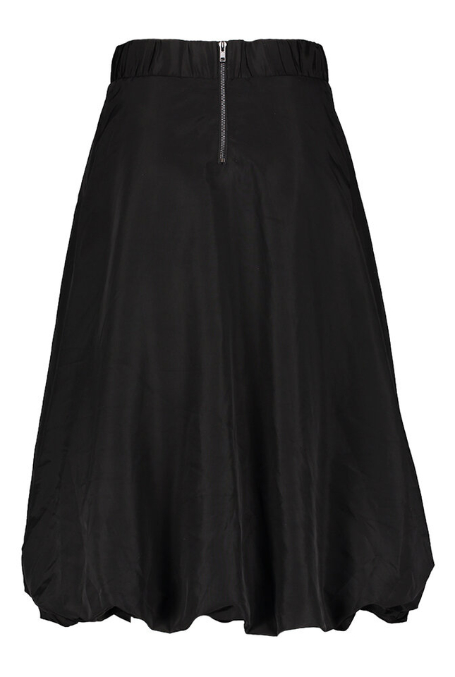 Zwarte halflange pofrok met korte rits Co'Couture
